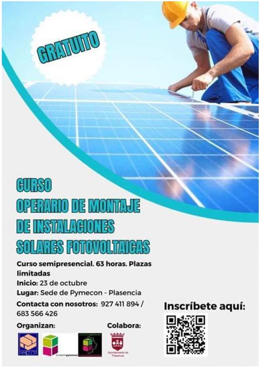 Curso operario de montaje e instalaciones solares fotovoltaicas